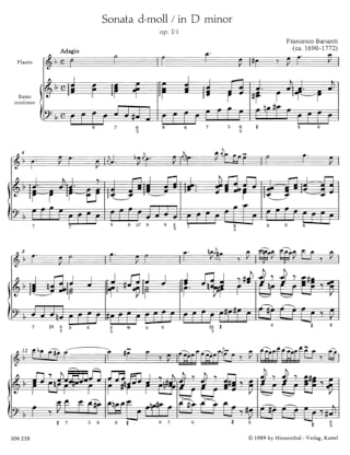 6 Sonaten - Heft 1 - Altblockflöte u. Bc - Francesco Barsanti