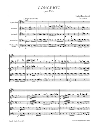 Concerto pour flûte - Partitur - BOCCHERINI - Partition - Grand format