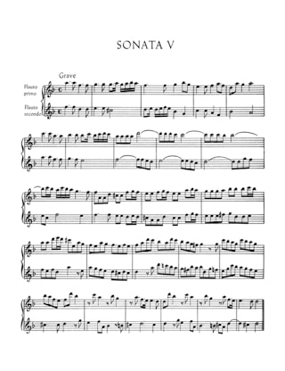 Sechs Sonaten für 2 Altblockflöten - William Croft - Partition