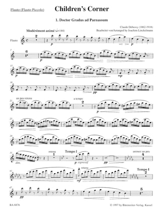 Children's Corner - Holzbläserquintett - Partitur + Stimmen - DEBUSSY