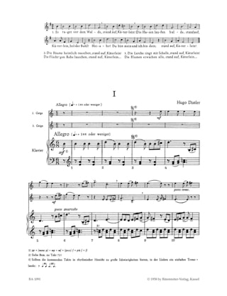 Sonate op. 15a - 2 Geigen Klavier - Hugo Distler - Partition - Trios