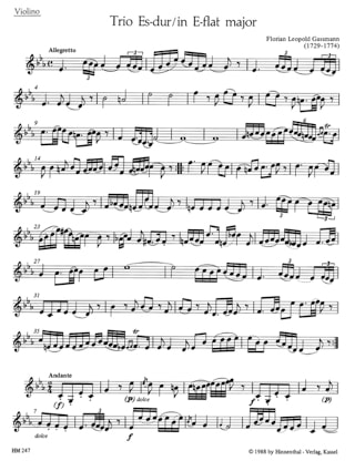 2 Streichtrios - Stimmen - Florian Leopold Gassmann - Partition