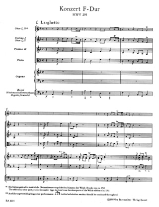 Orgelkonzert F-Dur HWV 295 - HAENDEL - Partition - Grand format