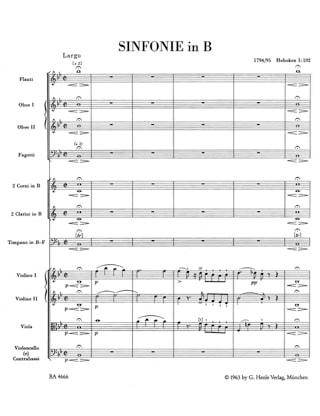 Symphonie Nr. 102 B-Dur - Partitur - HAYDN - Partition - Grand format