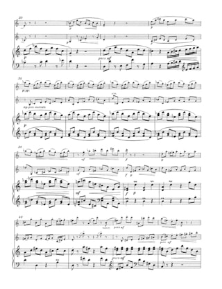 Promenades - Flöte, Violine und Cembalo Klavier - MARTINU - Partition