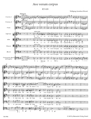 Ave verum corpus KV 618 - Partitur - MOZART - Partition - Grand format