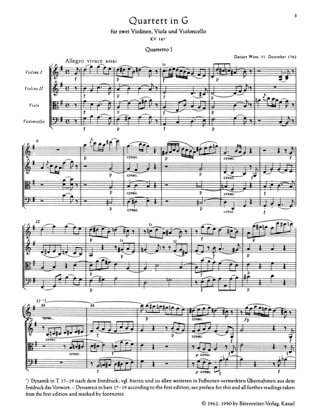 Les 10 quatuors à cordes les plus célèbres - conducteur - MOZART
