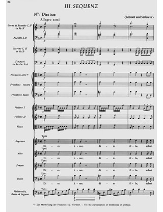 Requiem KV 626 Fragment mit Ergänzungen - Partitur - MOZART