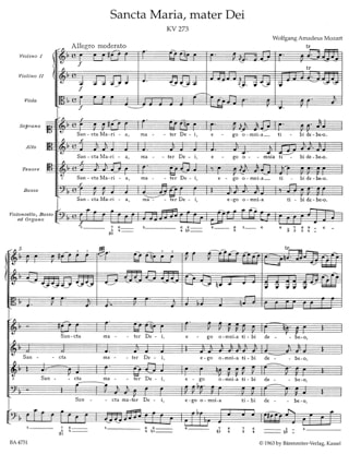 Sancta Maria, mater Dei KV 273 - Partitur - MOZART - Partition