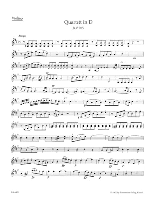 Quatuors pour flûte - Parties instrumentales - MOZART - Partition