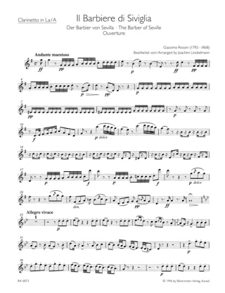 Il Barbiere di Siviglia, Ouverture - Bläserquintett - ROSSINI