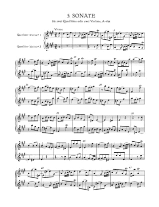 6 Sonaten im Kanon op. 5 Bd. 2 - 2 Flöten o. Violinen - TELEMANN