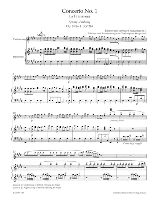 Les 4 Saisons - Violon - VIVALDI - Partition - Violon