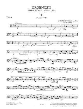Miniatures op. 75a et Gavotte - DVORAK - Partition - Trios