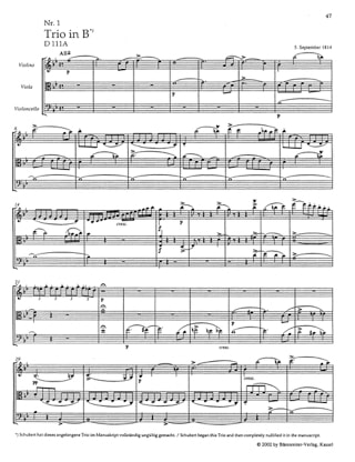 Complete String Trios - Conducteur - SCHUBERT - Partition