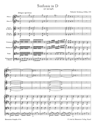 Symphonie D-Dur KV 181 - Partitur - MOZART - Partition - Grand format