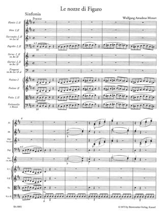 Le nozze di Figaro, Ouverture KV 492 - Partitur - MOZART - Partition