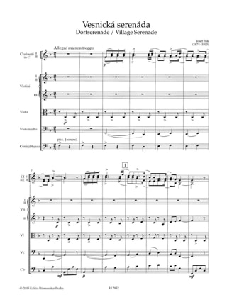 Village Serenade - Joseph Suk - Partition - OCTUORS