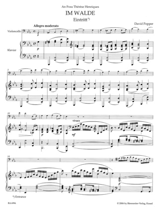 Im Walde op. 50 - David Popper - Partition - Violoncelle