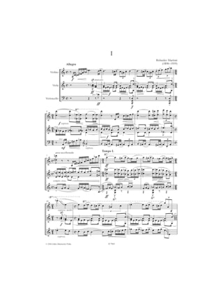 Trio à cordes n° 1 - Partitura - MARTINU - Partition - Grand format