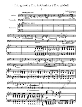 Trio En Sol Min. Op 15 - SMETANA - Partition - Trios