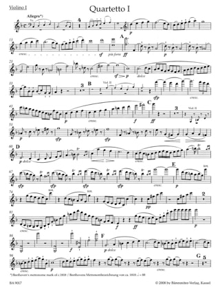Streichquartette Op. 59 - BEETHOVEN - Partition - Quatuors