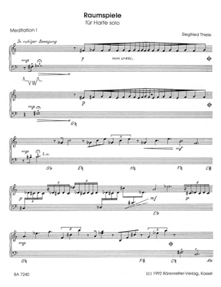 Raumspiele - Harfe solo - Siegfried Thiele - Partition - Harpe