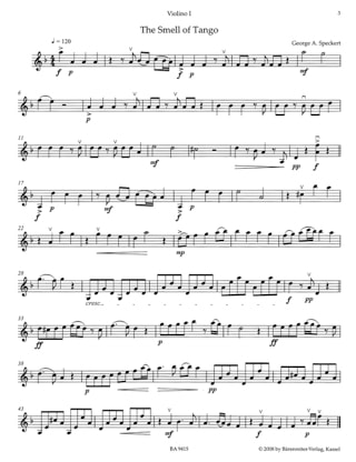 Tango For Strings - George A. Speckert - Partition - Quatuors