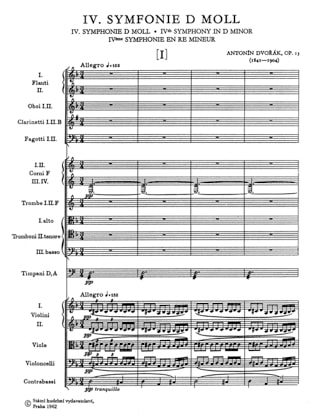 Symphonie Nr. 4 - Partitur - DVORAK - Partition - Petit format