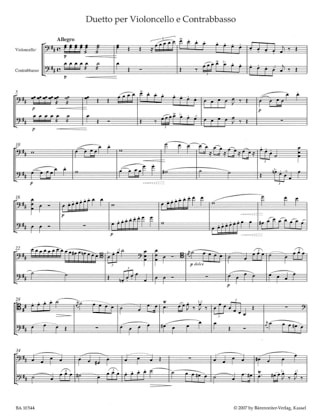Duetto Violoncelle/Contrebasse - ROSSINI - Partition - Duos