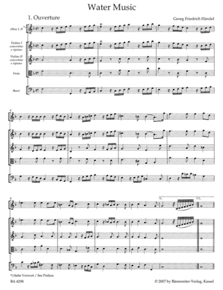 Water Music HWV 348-350 - HAENDEL - Partition - Grand format
