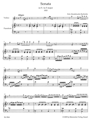 Sonates Pour Violon et Piano - MENDELSSOHN - Partition - Violon