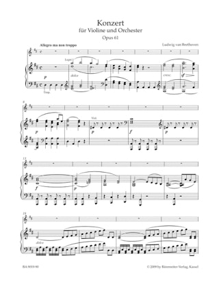 Concerto en Ré Maj. Op.61 - BEETHOVEN - Partition - Violon