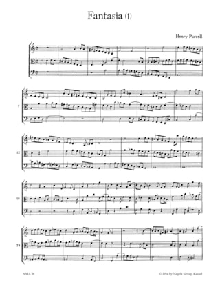 Fantasias For Strings Volume 1 - PURCELL - Partition