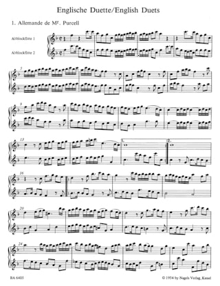 English Duette 43 Compositions - Partition - Flûte à bec