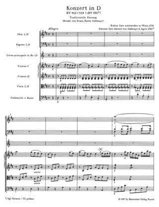 Concertos pour Cor et Orchestre - MOZART - Partition - Petit format