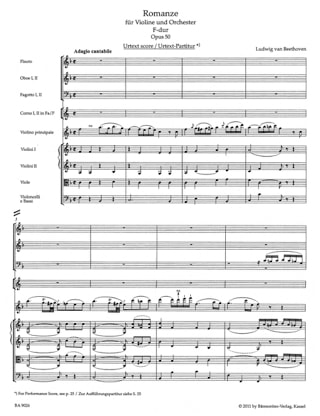 Romances en Fa Majeur Op.50 et Sol Majeur Op.40 - BEETHOVEN