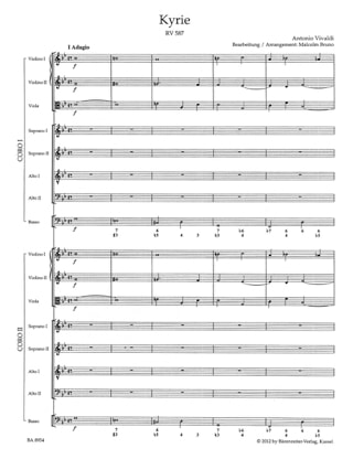 Kyrie Rv 587 Arrangement Pour Choeur de Femmes - VIVALDI - Partition