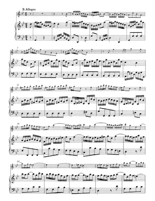 Sonate en Sol Mineur BWV 1020 - BACH - Partition - Flûte traversière