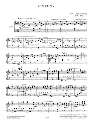 Six Sonatines Pour la Harpe - (Dussek) Jan Ladislav Dusik - Partition