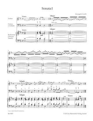 Sonates pour violon et basse continue op. 5, I-VI - CORELLI