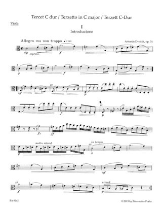 Terzetto op. 74 - DVORAK - Partition - Trios