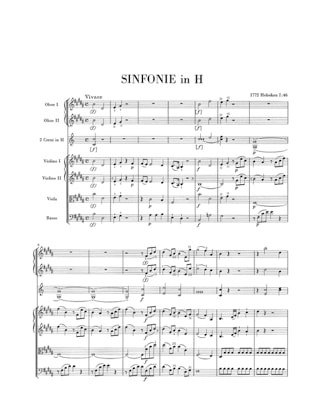 Symphonie n° 46 en Si Majeur, Hob. I-46 - HAYDN - Partition