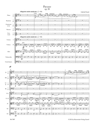 Pavane pour Orchestre, opus 50 - FAURÉ - Partition - Grand format
