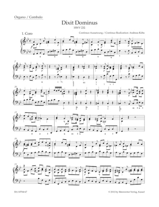 Dixit Dominus HWV 232 - HAENDEL - Partition