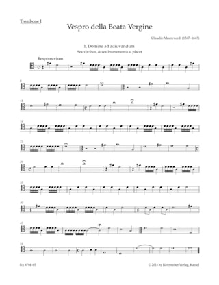 Vespro della Beata Vergine Marienvesper wind set - MONTEVERDI