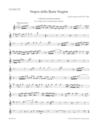 Vespro della Beata Vergine Marienvesper wind set - MONTEVERDI
