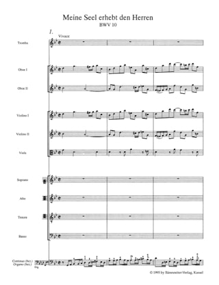 Cantate BWV 10 - Score - BACH - Partition - Petit format