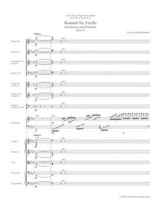 Concerto pour piano n° 5, op. 73 - Score - BEETHOVEN - Partition