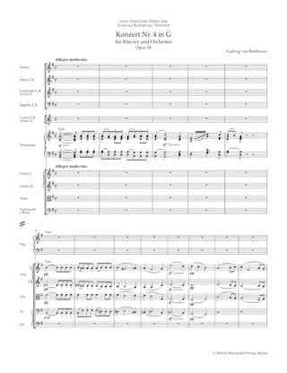 Concerto pour piano n° 4, op. 58 - Conducteur - BEETHOVEN - Partition